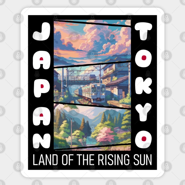 Japan Land Of The Rising Sun #2 Magnet by Megadorim
